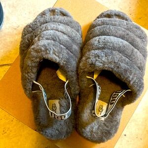 Ugg grey platform slippers
